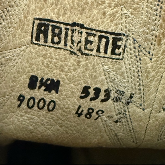 Abilene Tall Gray Leather Western Cowboy Boots Women’s 8.5 - Picture 3 of 10